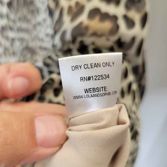 Lola & Sophie Leopard Print Poly Silk Sleeveless Tunic, M, NWT - Picture 6 of 13